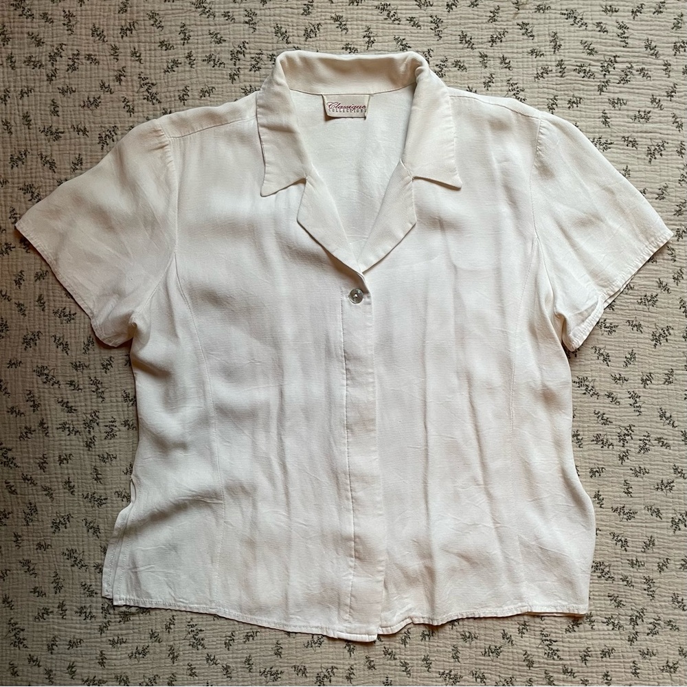 Vintage White Button-Up